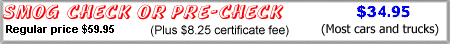 Smog Check or Pre-Check