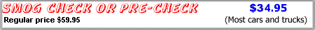 Smog check or pre-check$34.95